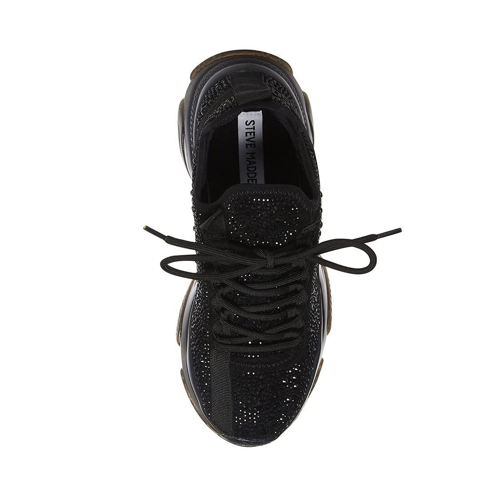 Steve Madden Women's Maxima Sneaker, Black, 9