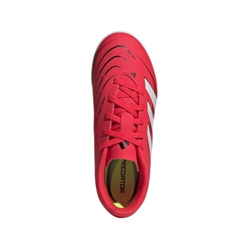 adidas Unisex-Kids Club Predator Turf Soccer, Lucid Red/White/Black, 5.5