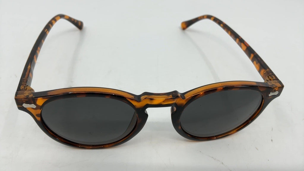 Vintage Style Round Sunglasses 46mm Unisex Gray Lens Tortoise Frame