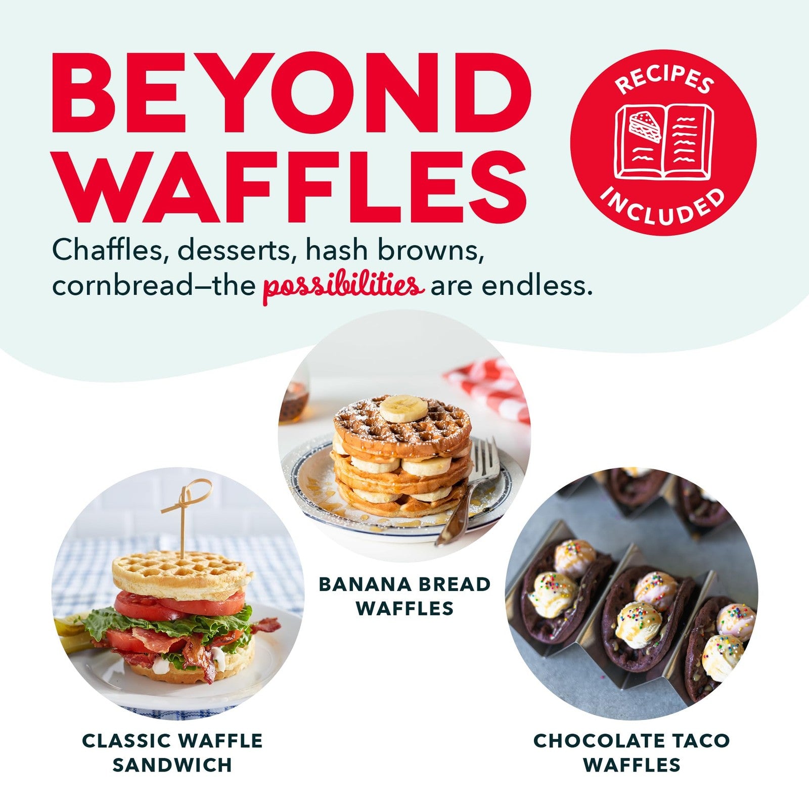 DASH Mini Waffle Maker 4in Nonstick Black Waffle Iron w/ Recipe Guide