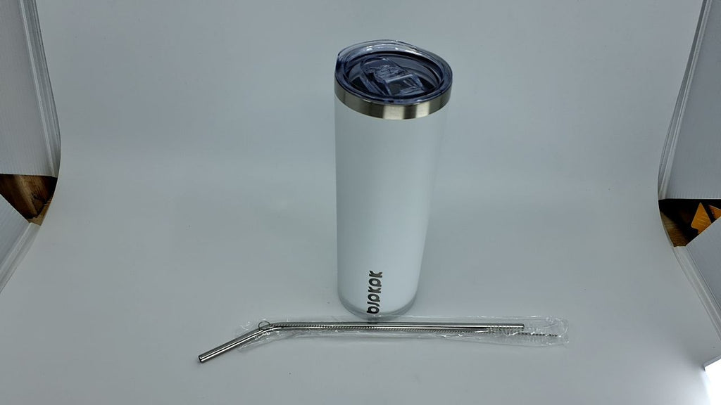 Skinny 20 oz Tumbler w/ Lid - Stainless Steel Insulated Coffee Cup
