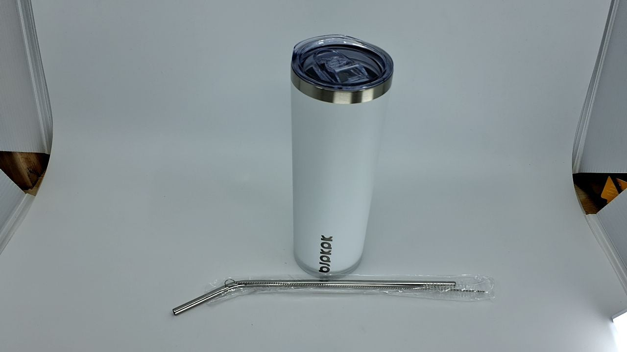 Skinny 20 oz Tumbler w/ Lid - Stainless Steel Insulated Coffee Cup