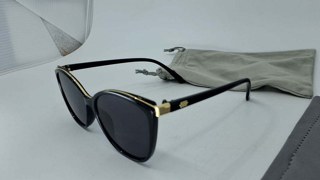UV400 Protection Cat Eye Sunglasses Black Lens/Frame Women CL22017