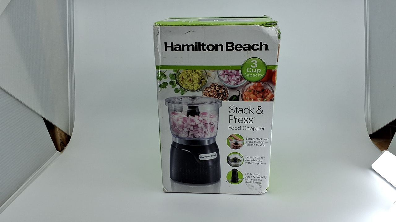 Hamilton Beach 3-Cup Electric Vegetable Chopper, Black, 350 Watts