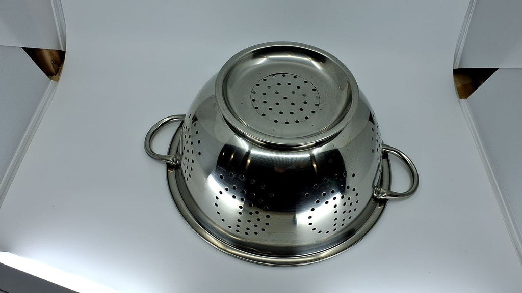 5Qt Stainless Steel Colander - Heavy Duty, Easy Grip, Dishwasher Safe