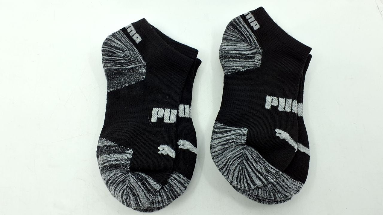 PUMA womens Low Cut 6 Pack No Show Socks, Black/Grey, 9 11 US