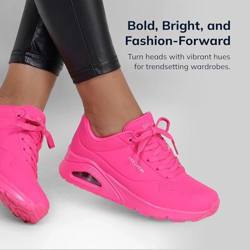 Skechers Uno-Night Shades Sneakers 8.5W Hot Pink Air-Cooled Memory Foam