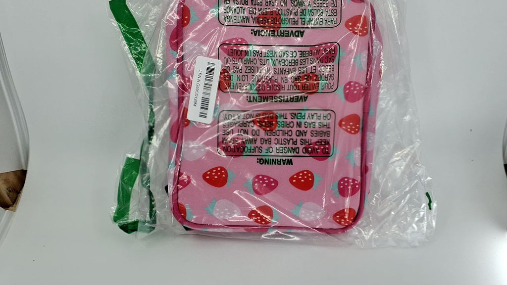 PackIt Classic Lunch Box 3L Sweet Strawberry Zip Closure Buckle Handle