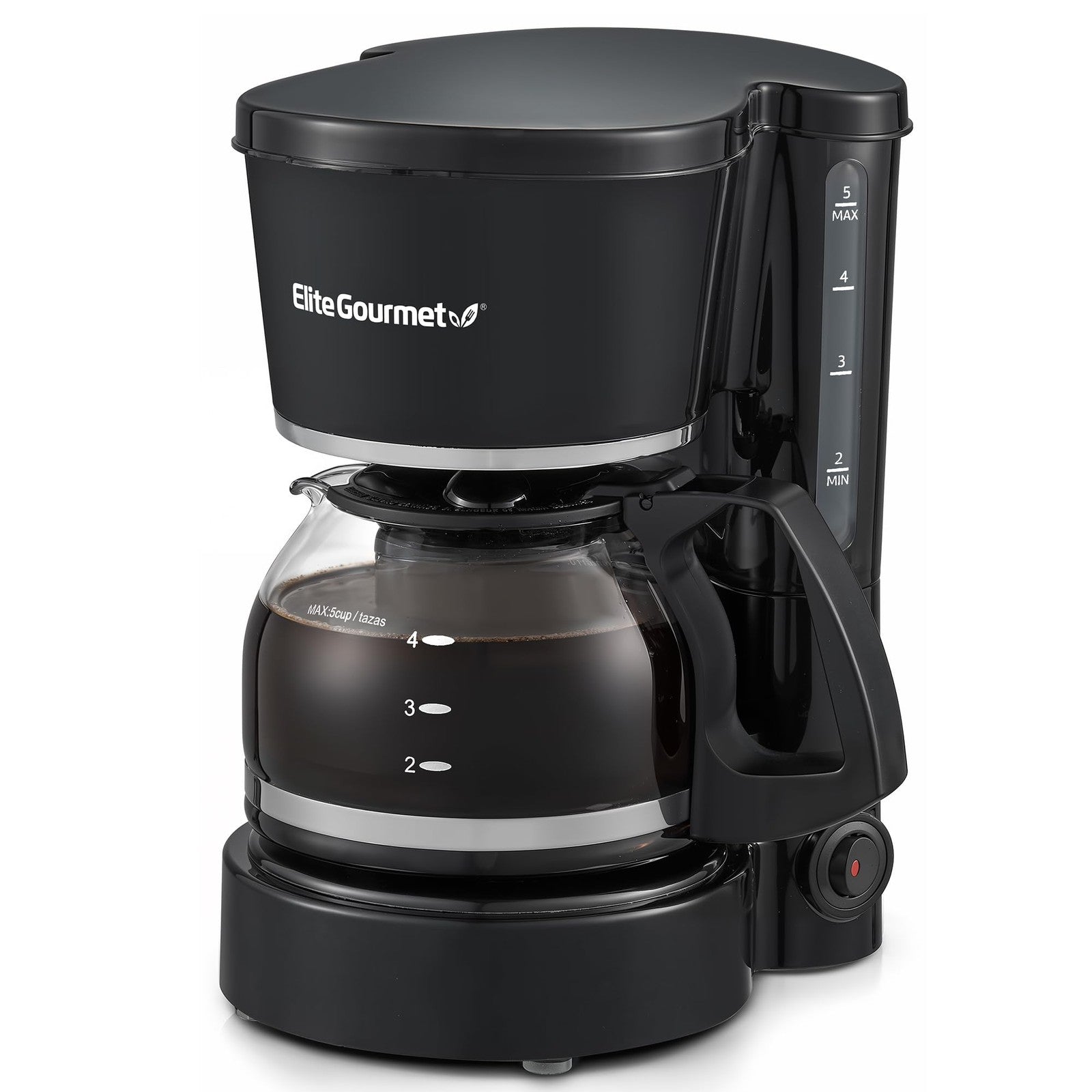 Automatic 5-Cup Coffee Maker w/ Reusable Filter & Water Level Indicator
