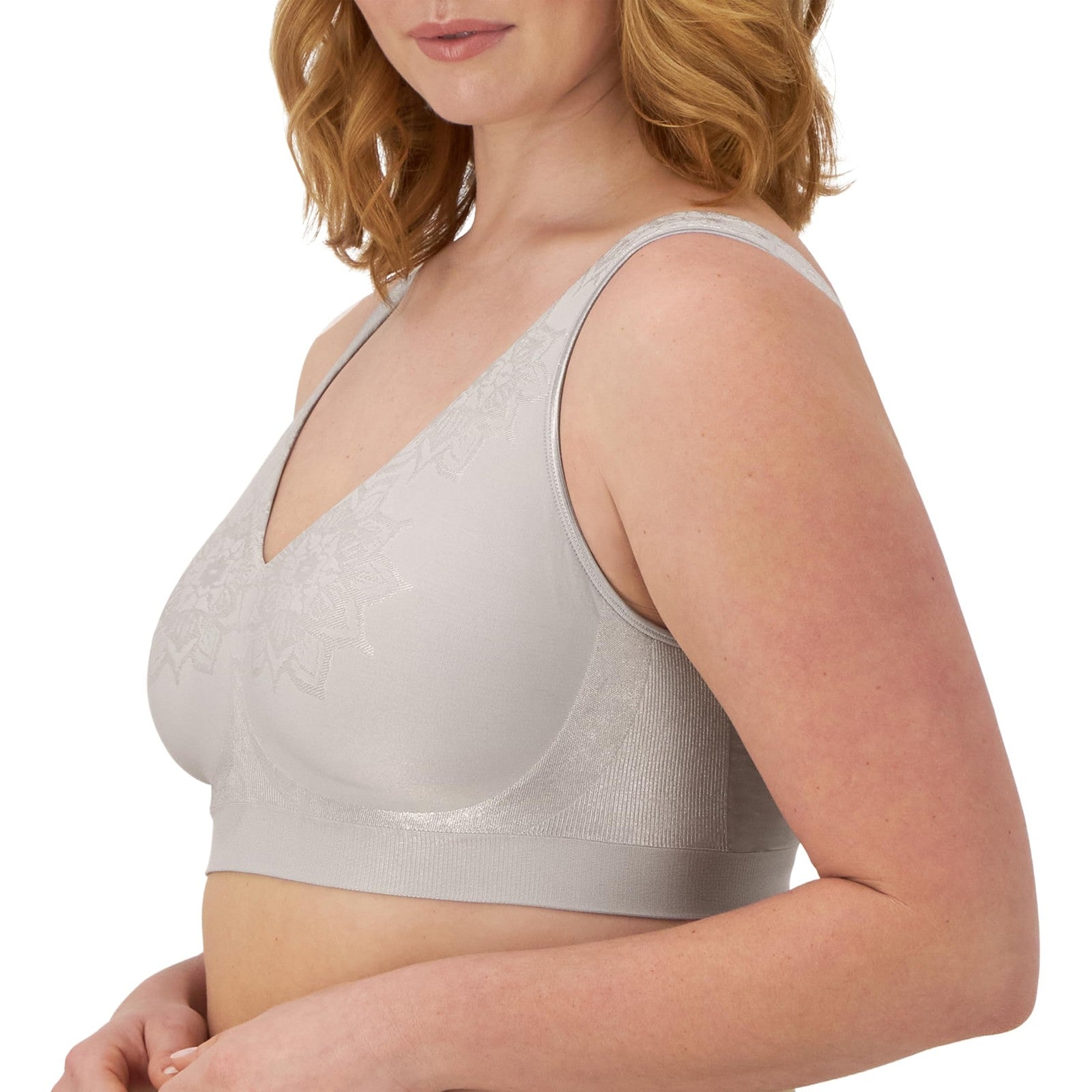 Bali Comfort Revolution Wireless Bra DF3484, Medium, Crystal Grey Aztec