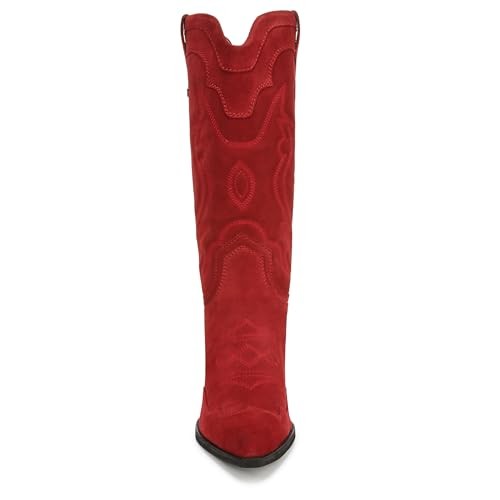 Sam Edelman Women's James Western Boot, Red Scarlet, 11
