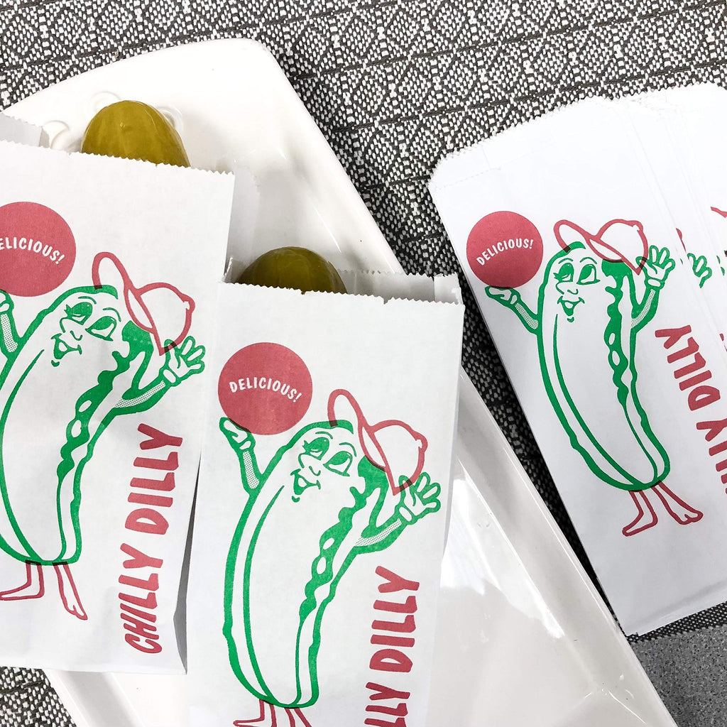 Carnival Snack Bags - 24 Popcorn, Peanut & Pickle - Red, White