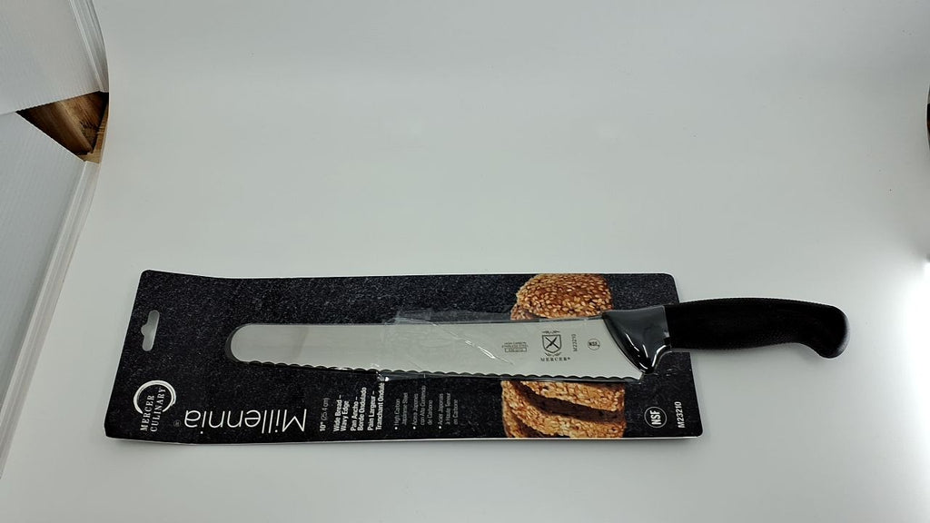 Mercer Culinary 10" Bread Knife, Wavy Edge, Ergonomic Black Handle