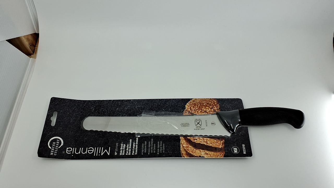 Mercer Culinary 10" Bread Knife, Wavy Edge, Ergonomic Black Handle