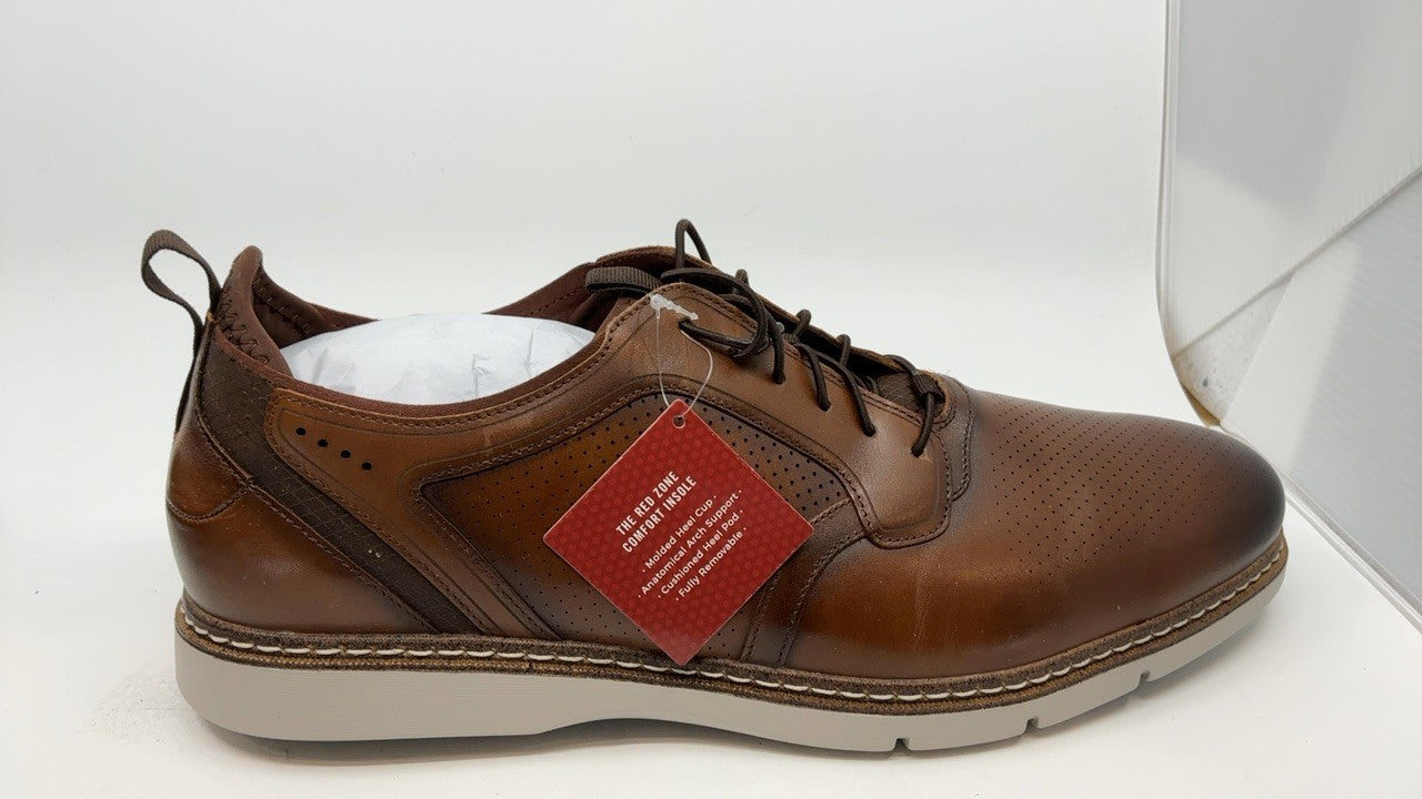 Stacy Adams Mens Sync Lace Up Oxford, Cognac, 14 US