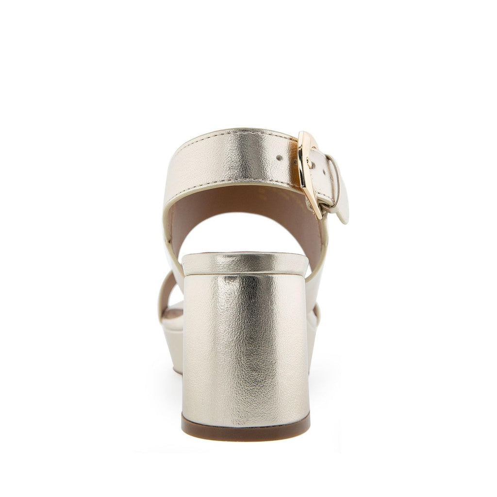 Aerosoles Women's CAMILIA Heeled Sandal, Soft Gold PU, 7 Wide