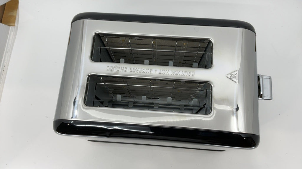 Black 2-Slice Toaster w/ 6 Browning Settings & Removable Crumb Tray