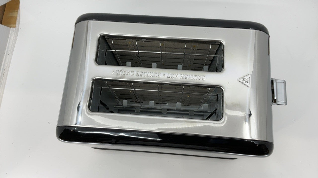 Black 2-Slice Toaster w/ 6 Browning Settings & Removable Crumb Tray