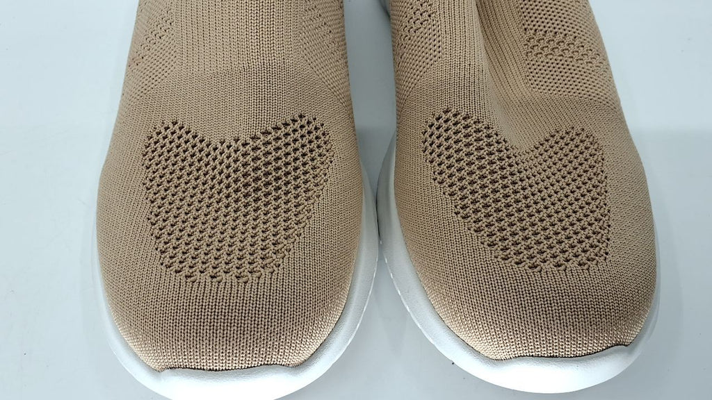 Slip On Athletic Walking Shoes for Women Apricot 39.5 - Comfortable Sneakers