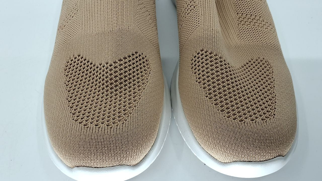 Slip On Athletic Walking Shoes for Women Apricot 39.5 - Comfortable Sneakers
