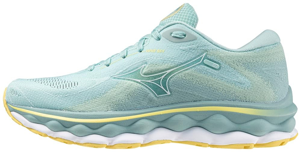 Mizuno Wave Sky 7 Women's Shoes Eggshell Blue/White : Women's 7.5 B - Medium