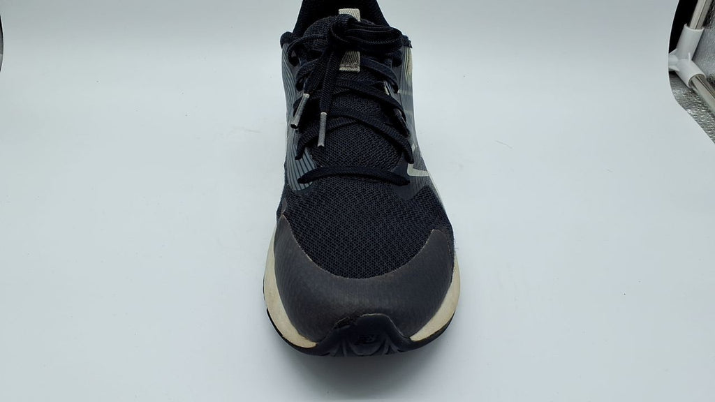 New Balance Kid's Rave Run V2 Lace-up Shoe, Black/White, 6.5 Wide Big Kid