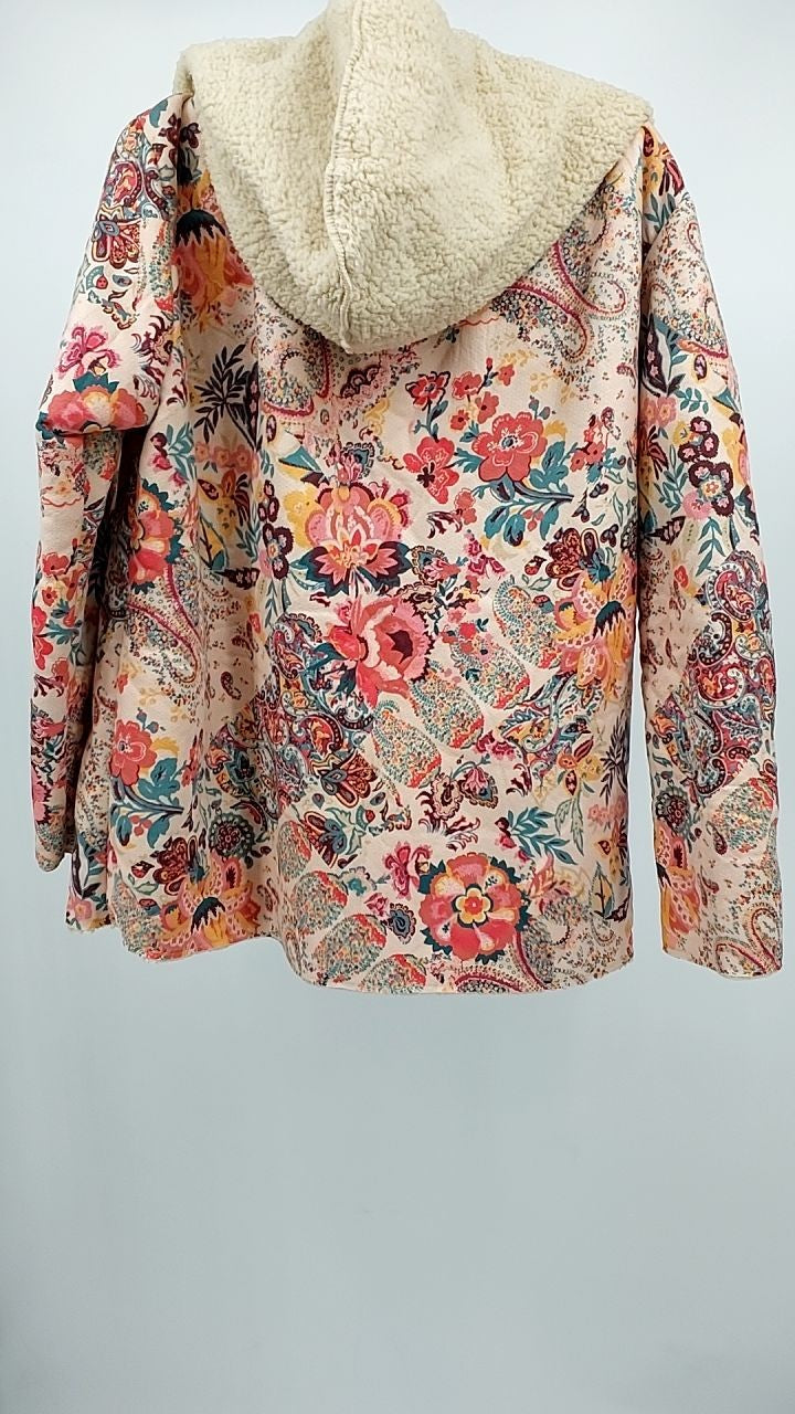 Printed Long Sleeve Hooded Jacket