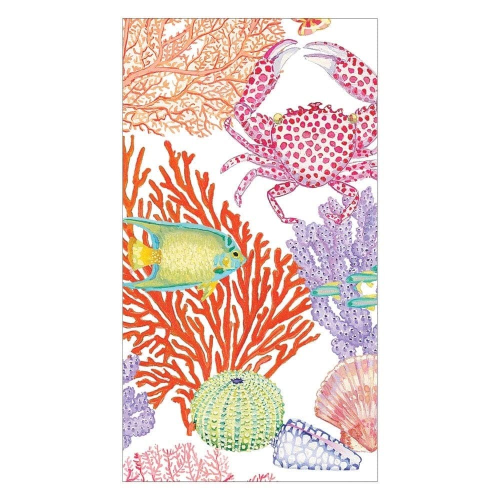 Triple-Ply Under The Sea Napkins, 15 Disposable Guest Towels, Biodegradable