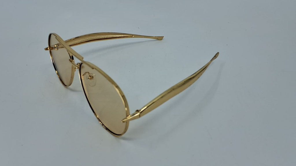 GUVIVI Oversized Gold Aviator Sunglasses for Men & Women, 70s Retro