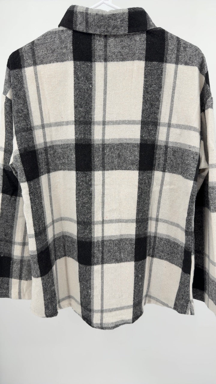 Oversized Plaid Button Up Shirt