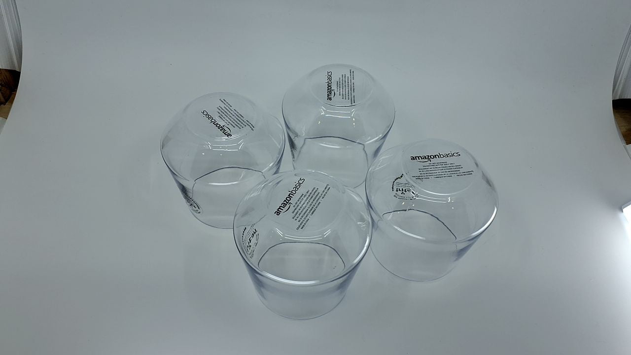 Set of 4 Clear 14 Oz Tritan Stemless Wine Glasses, Shatterproof