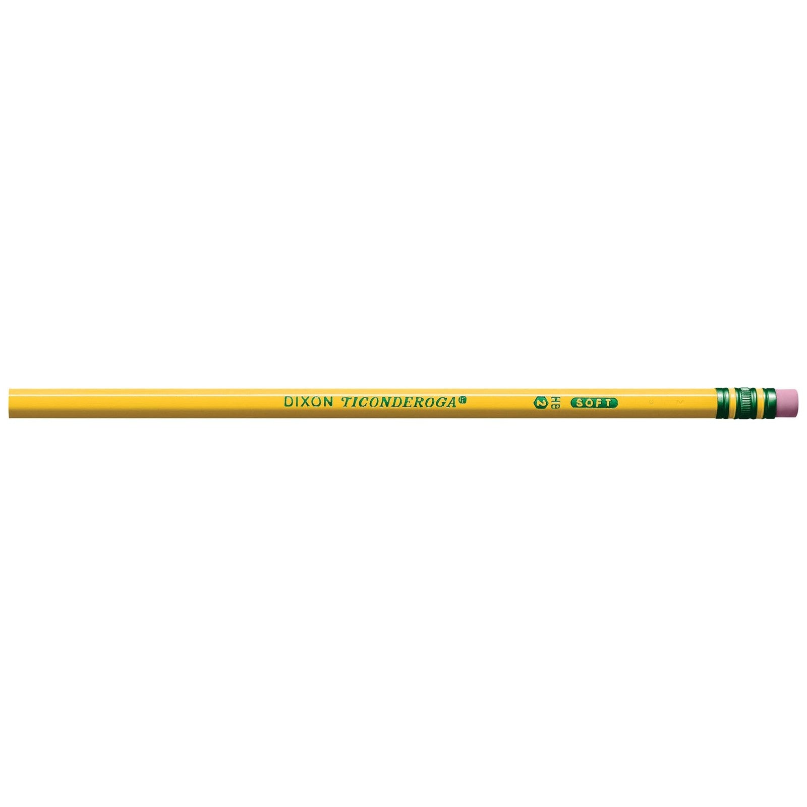 Ticonderoga Wood-Cased Pencils, Unsharpened, 2 HB Soft, Yellow, 48 Count