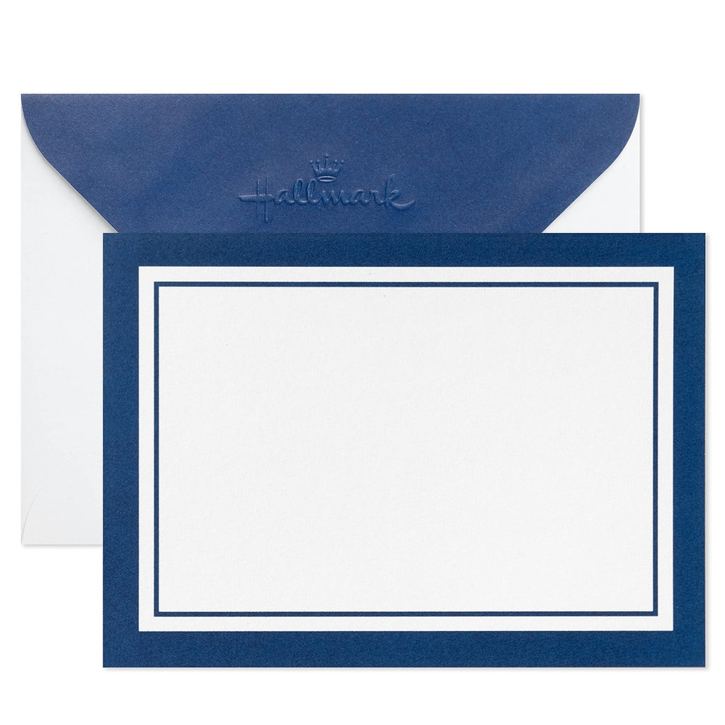 40 Striped Blank Cards & Envelopes Set w/ Organizer for All Occasions