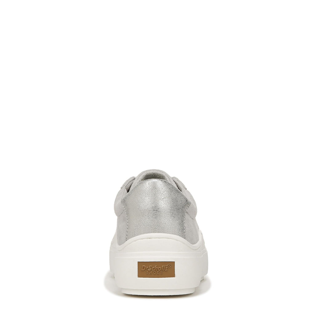 Dr. Scholl's Womens Time Off Platform Sneakers 8 M Vapor Grey Microfiber
