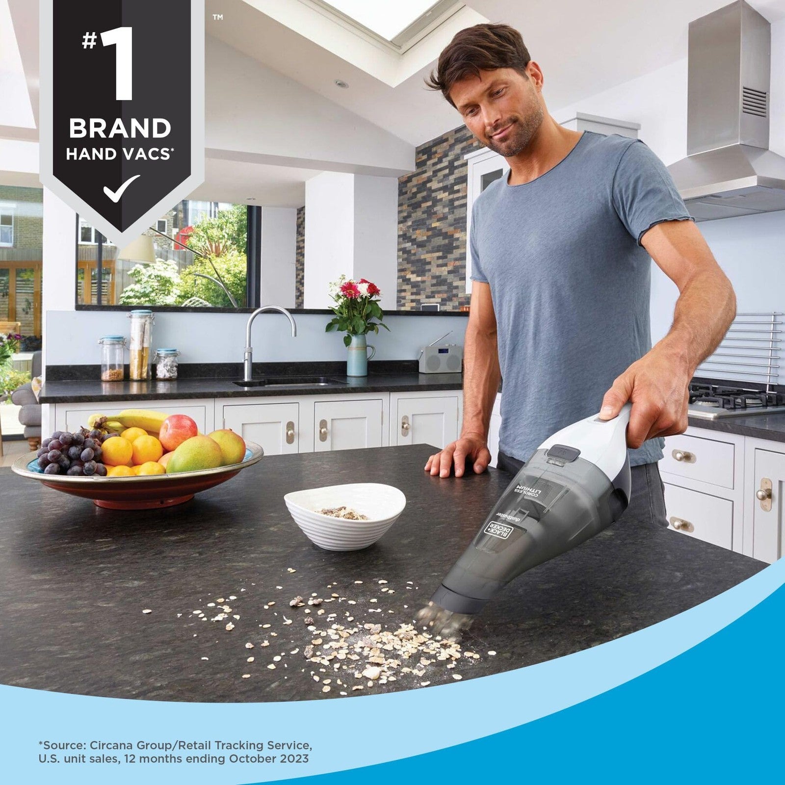 BLACK+DECKER QuickClean Portable Hand Vacuum w/ Crevice Tool