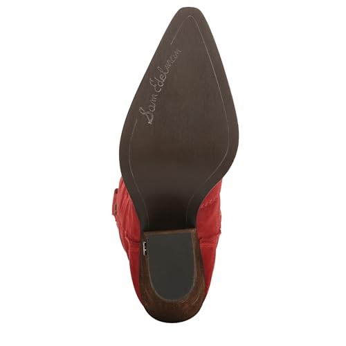 Sam Edelman Women's James Western Boot, Red Scarlet, 11