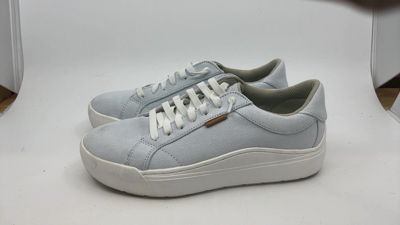 Dr. Scholl's Shoes Women's Time Off Go Sneaker, Powder Blue Fabric, 8