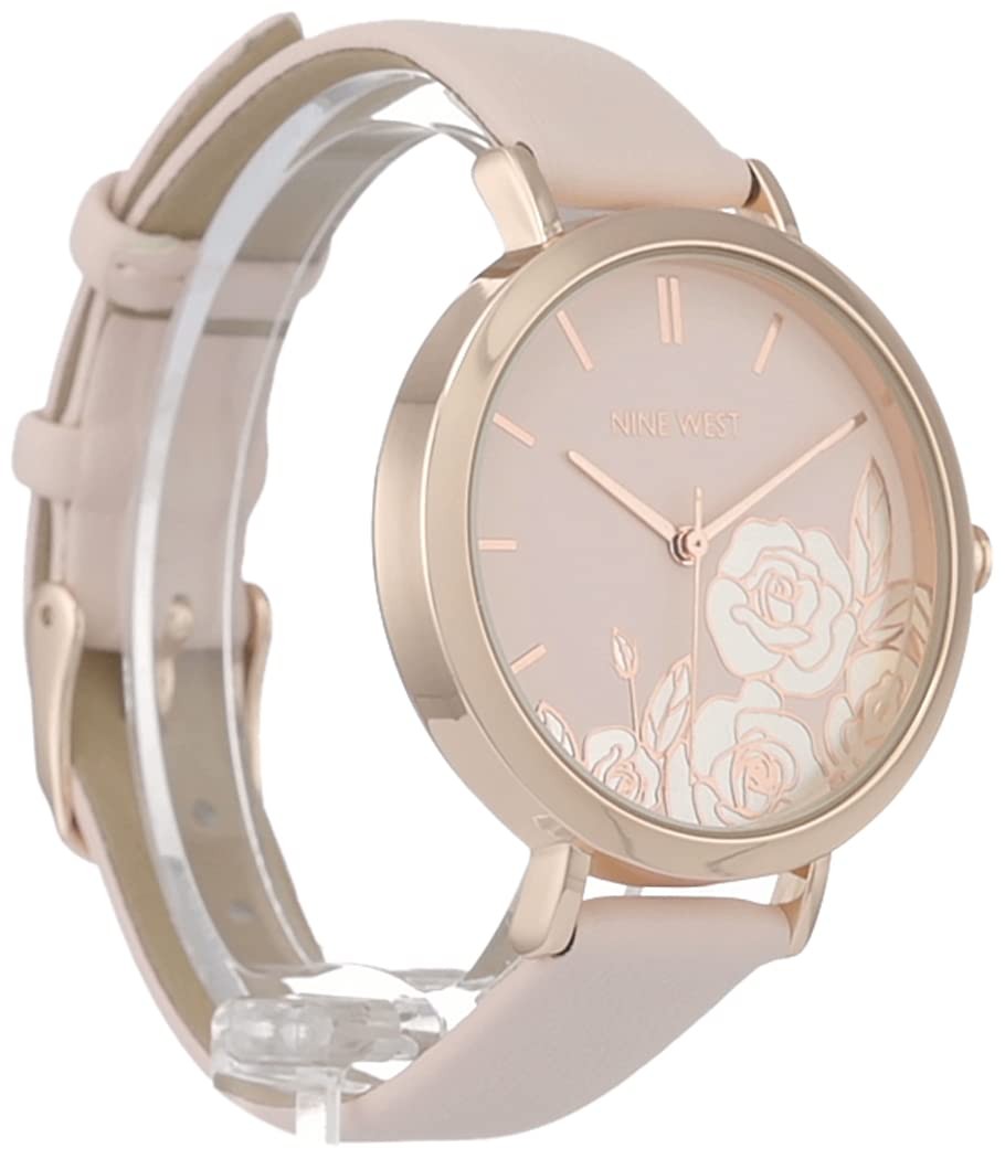 Nine West Women's Floral Dial Strap Watch
