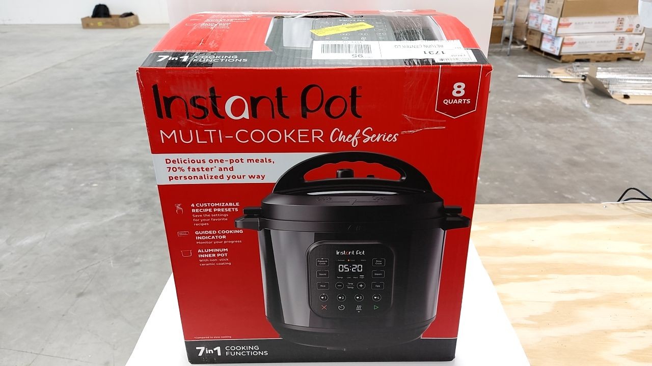 Instant Pot 8Qt RIO Chef Series 7-in-1 Multi-Cooker, Pressure Cook, Black