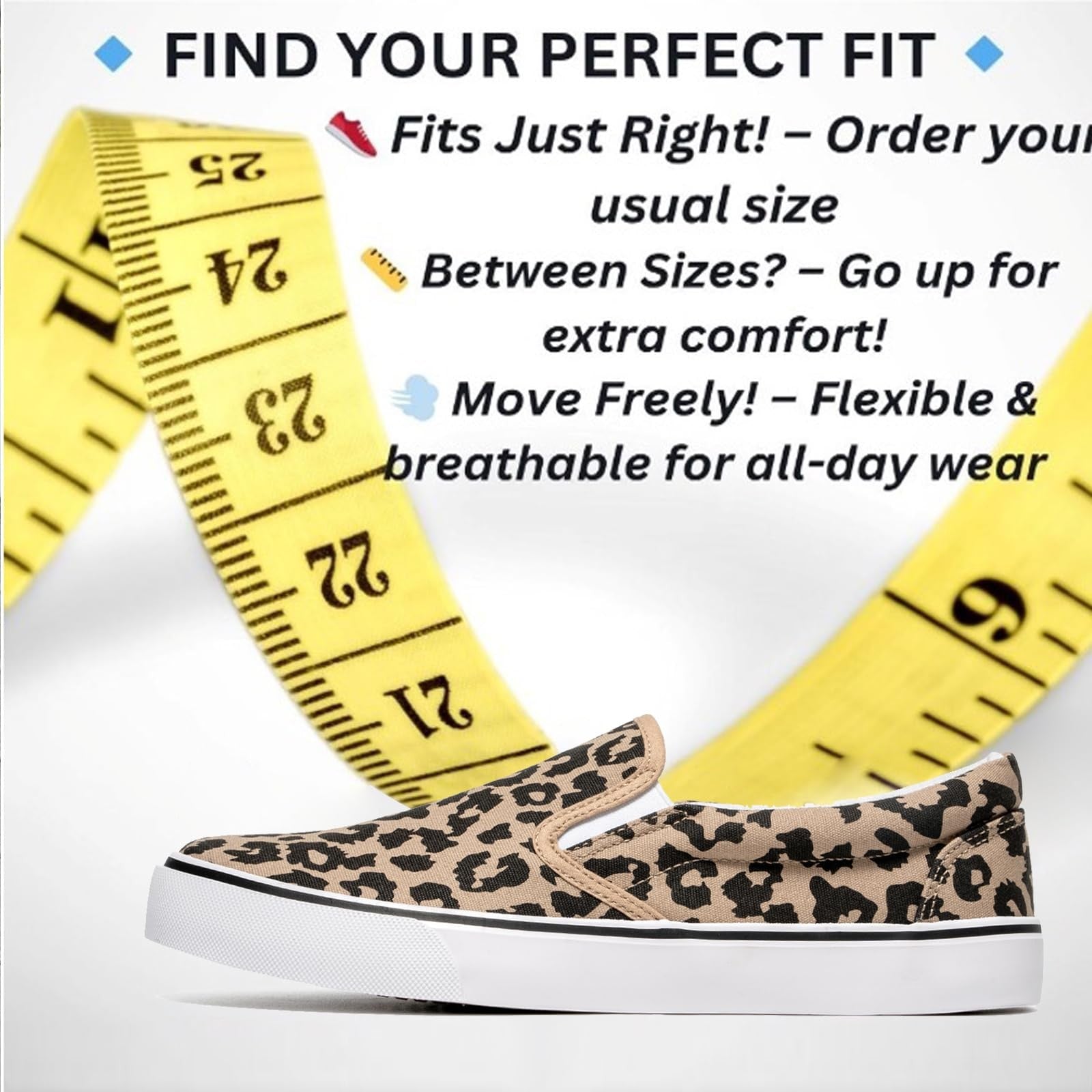 Size 6 Leopard Slip On Fashion Sneakers for Women, Casual & Comfortable