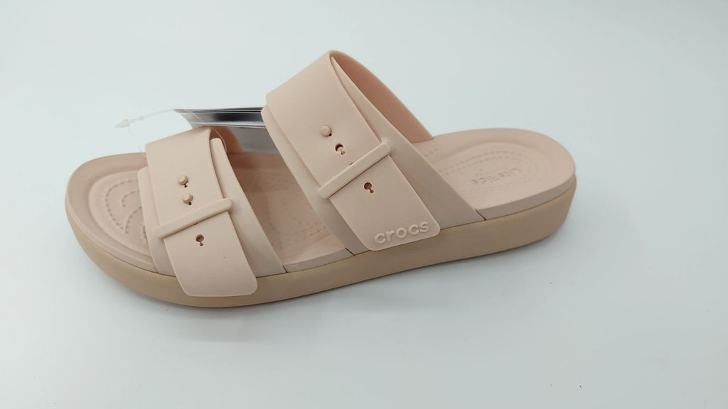 Crocs Womens Brooklyn Buckle Low Low Sandstone 9 Medium