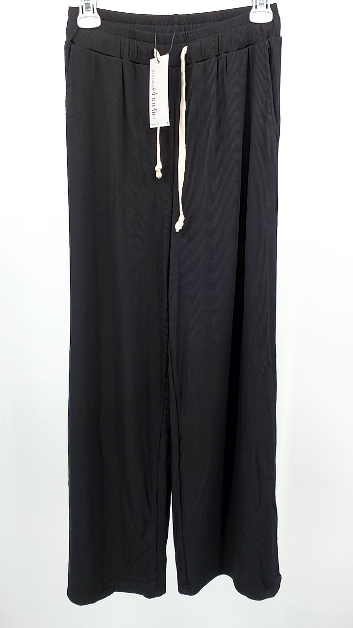 Drawstring High Waist Straight Pants