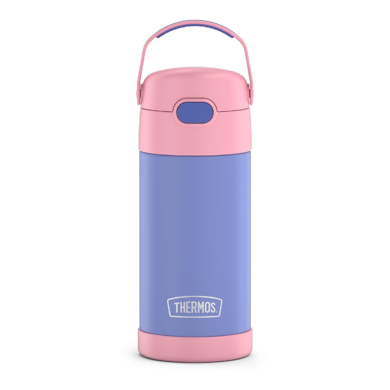 THERMOS FUNtainer 12oz Kids Water Bottle, Purple/Pink, Insulated Stainless Steel