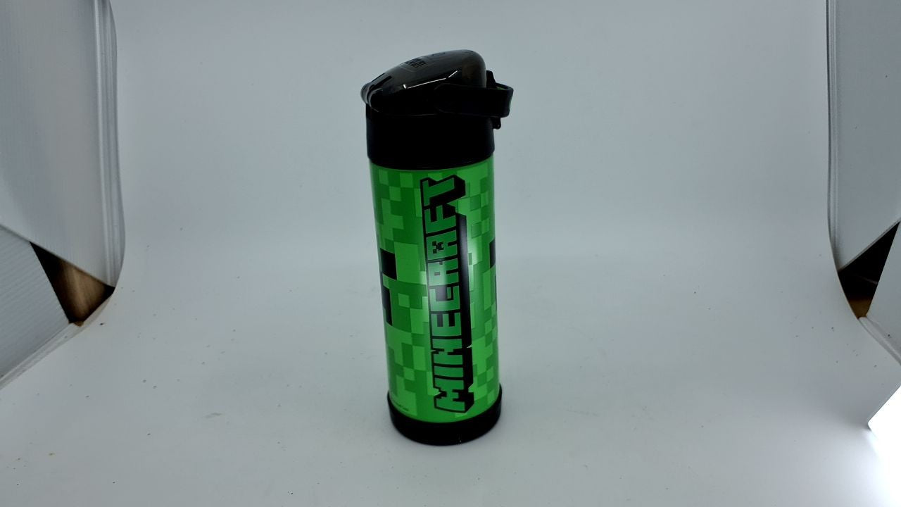 THERMOS FUNtainer 16 Oz Vacuum Bottle w/ Spout Lid, Minecraft Color
