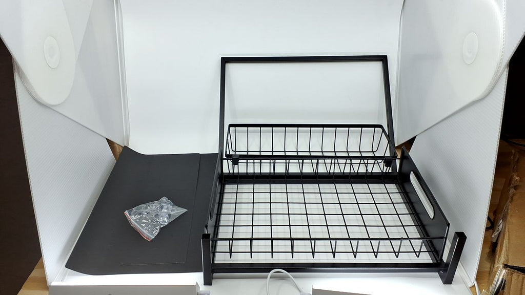 2-Tier Under Sink Organizer Pull Out Shelf Black