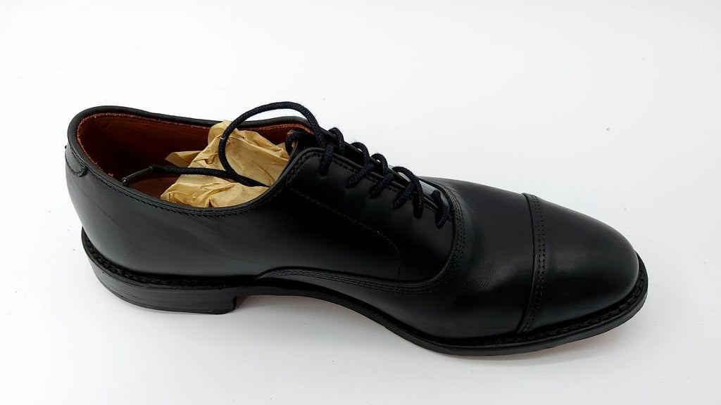 Allen Edmonds Mens Brady Cap Toe Oxford Black Leather 8 D