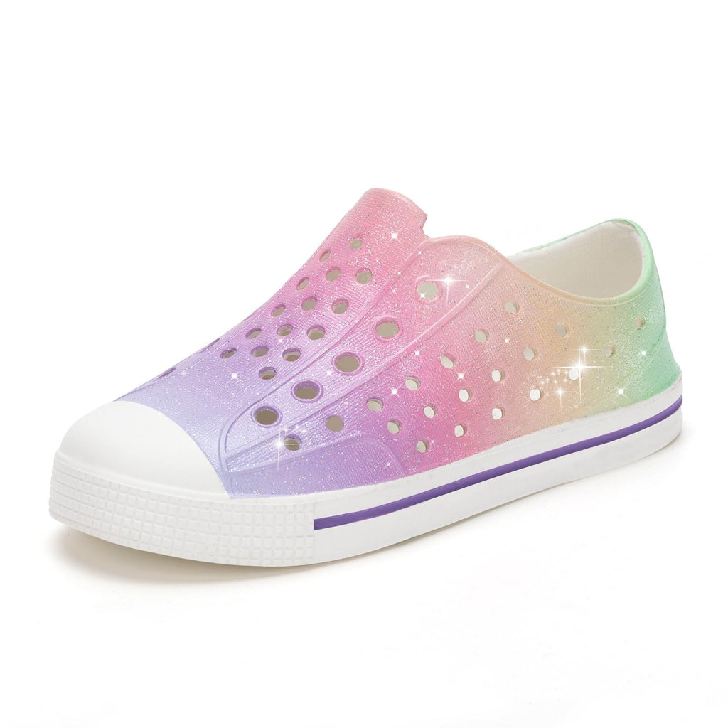 Toddler Water Sneakers Size 2 Pink Gradient Lightweight Slip On Shoes