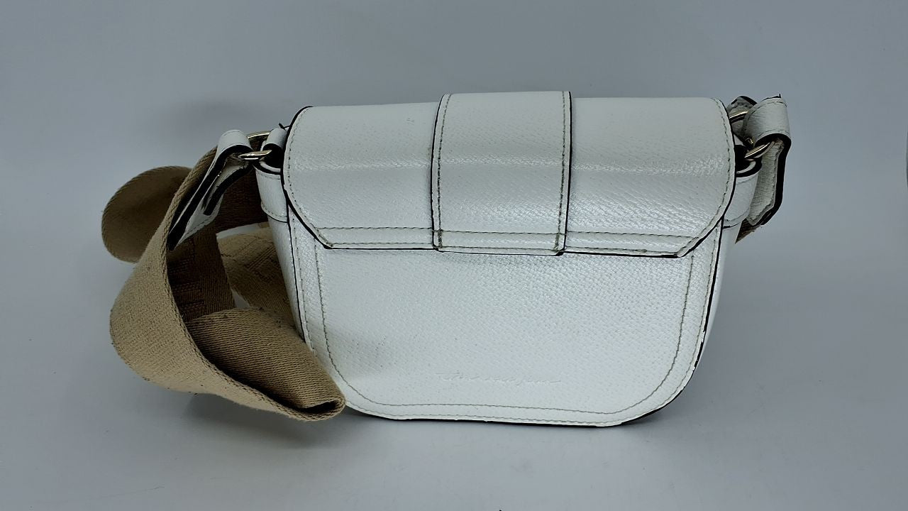 Mini Flap Crossbody Handbag for Women, True Religion, White
