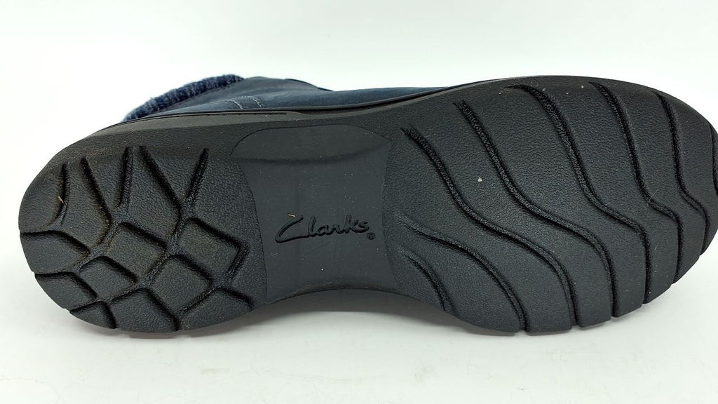 Clarks Women's Carleigh Jade Ankle Boot, Navy Nubuck, 6.5