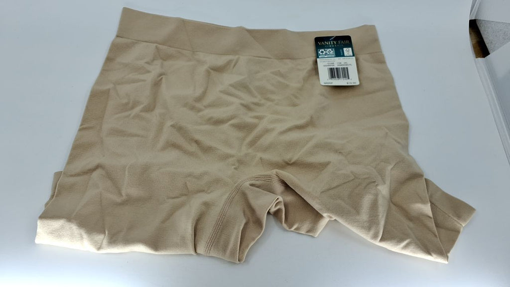 Vanity Fair Smoothing Slip Short, Damask Neutral, 2X-Large